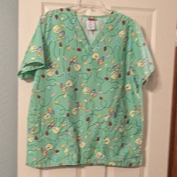 Looney Tunes Tweety Bird Christmas Scrub Large - Picture 1 of 6